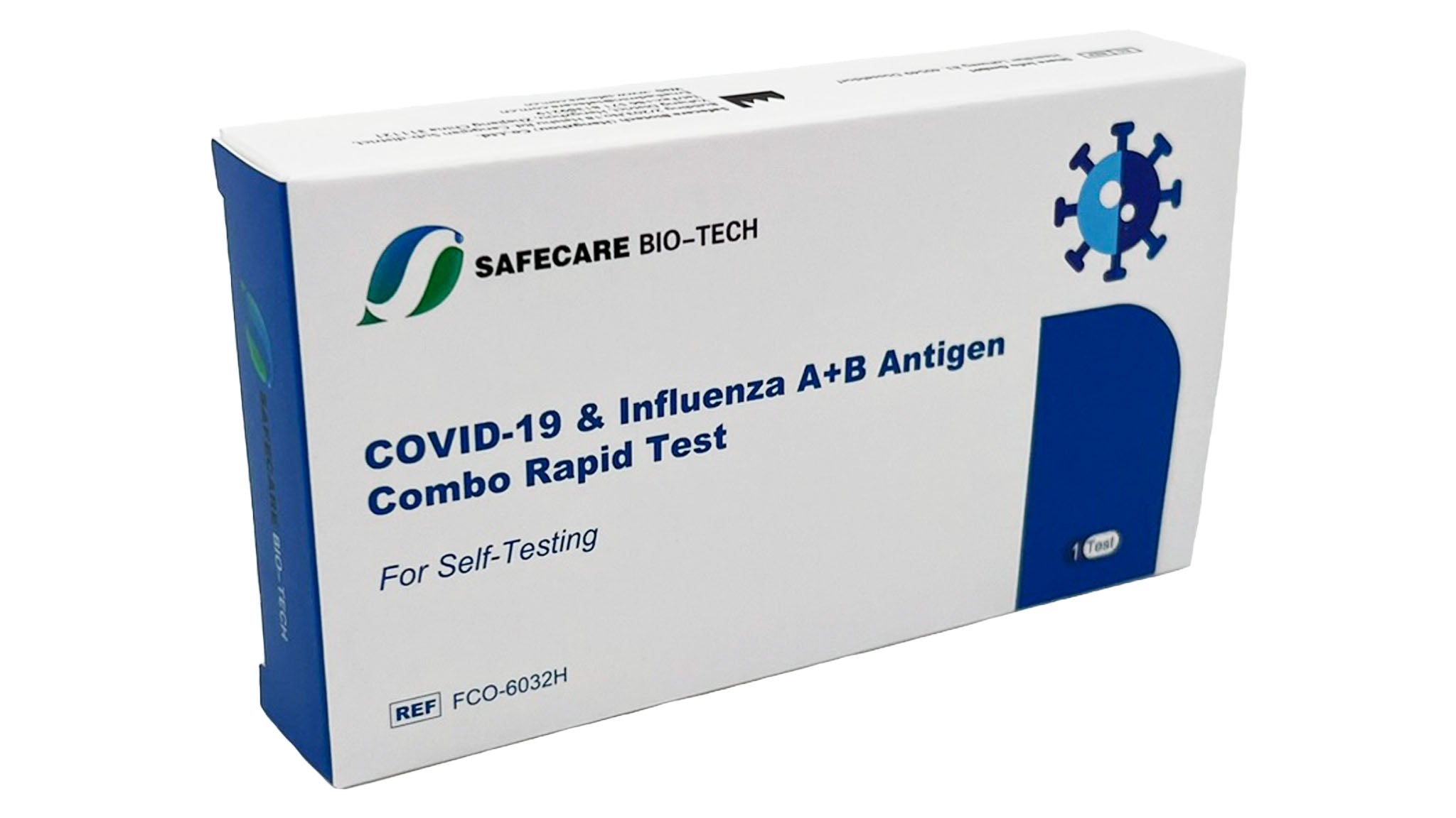 Safecare 1er, 3 in 1 Combo Test: Covid-19 & Influenza A+B