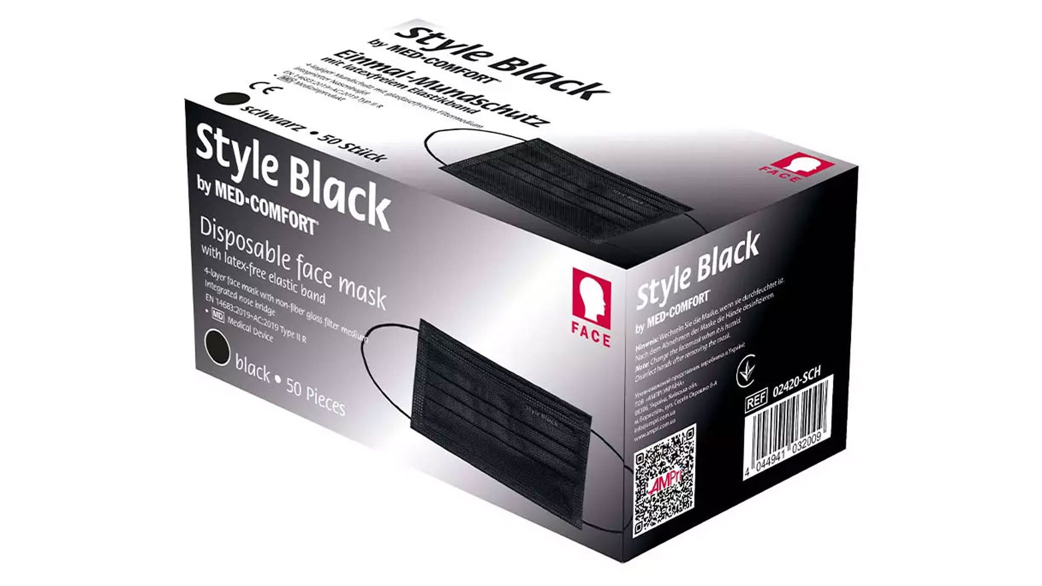 Medizinische Maske TypIIR (50 Masken je Box) VE=500 Masken
