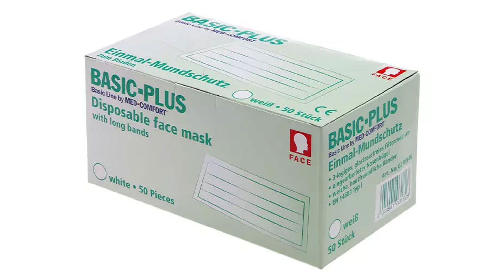 Medizinische Maske Typ IIR (50 Masken je Box), VE=1.000 Masken