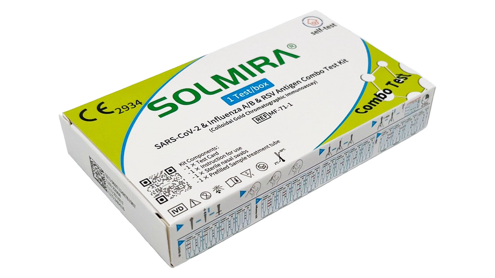 SOLMIRA SARS-CoV-2, Influenza A+B & RSV Antigen Combo Test einzeln verpackt