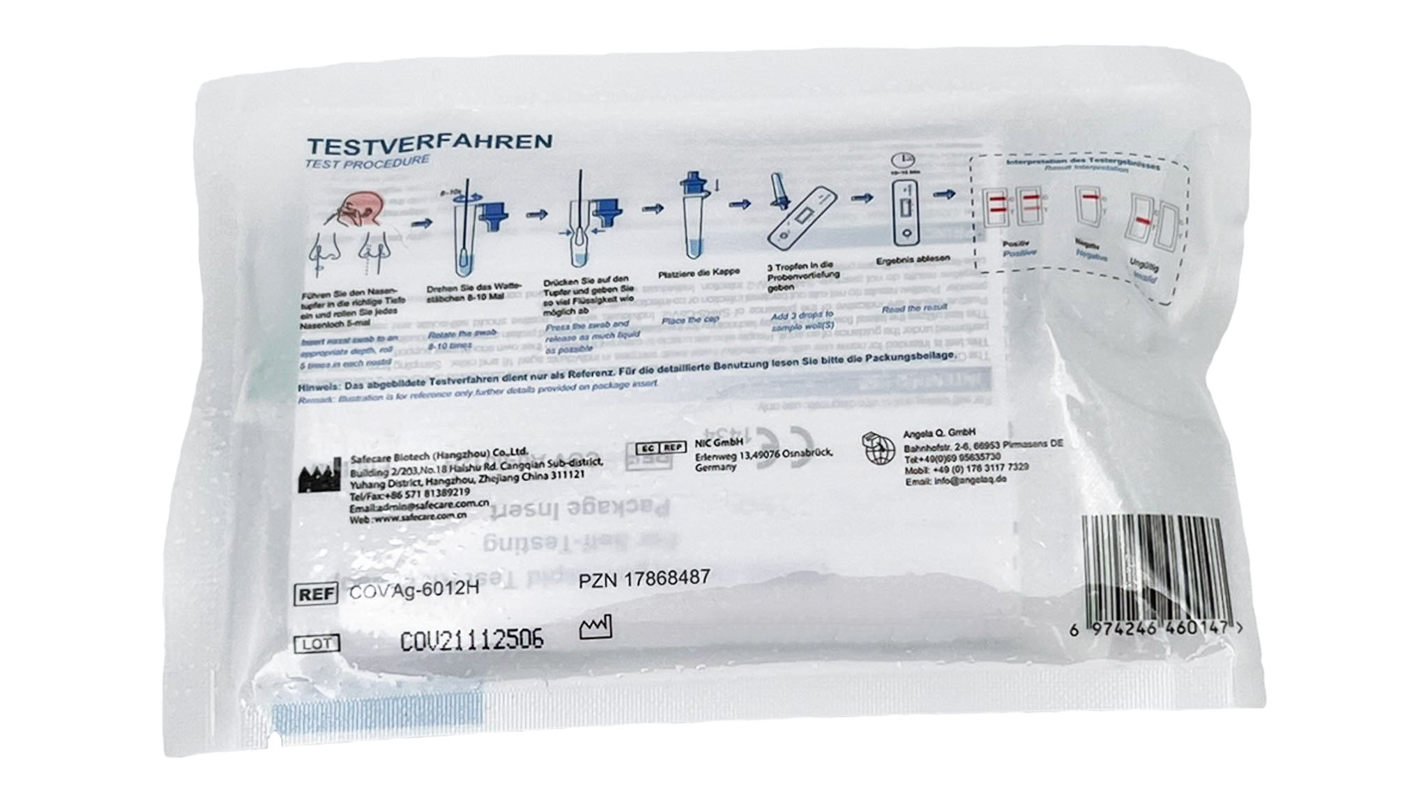 Safecare COVID-19 Selbst-/Laientest einzeln verpackt