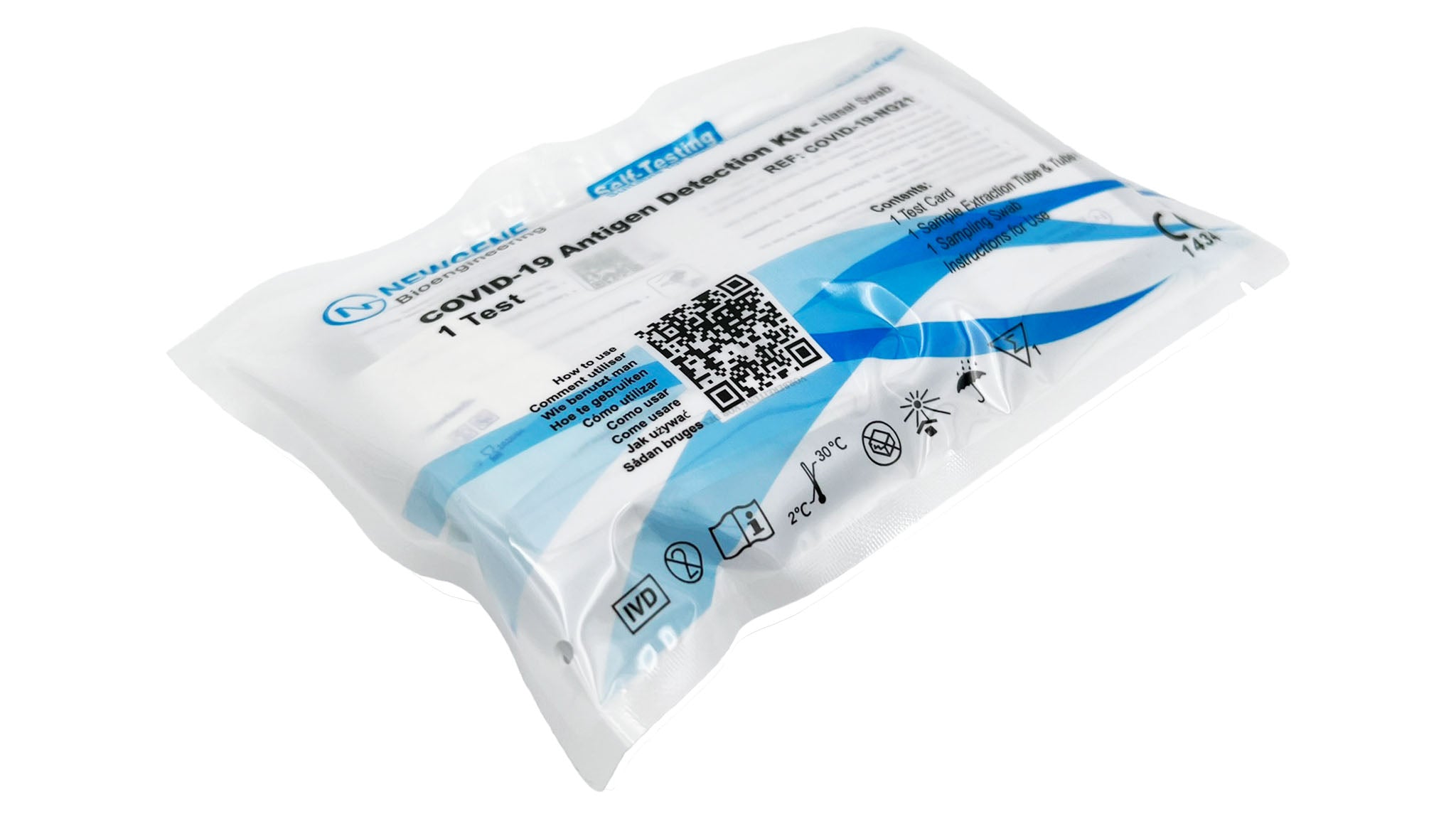 NEWGENE 1er (Softpack) Covid-19 Selbsttest einzeln verpackt im Softpack