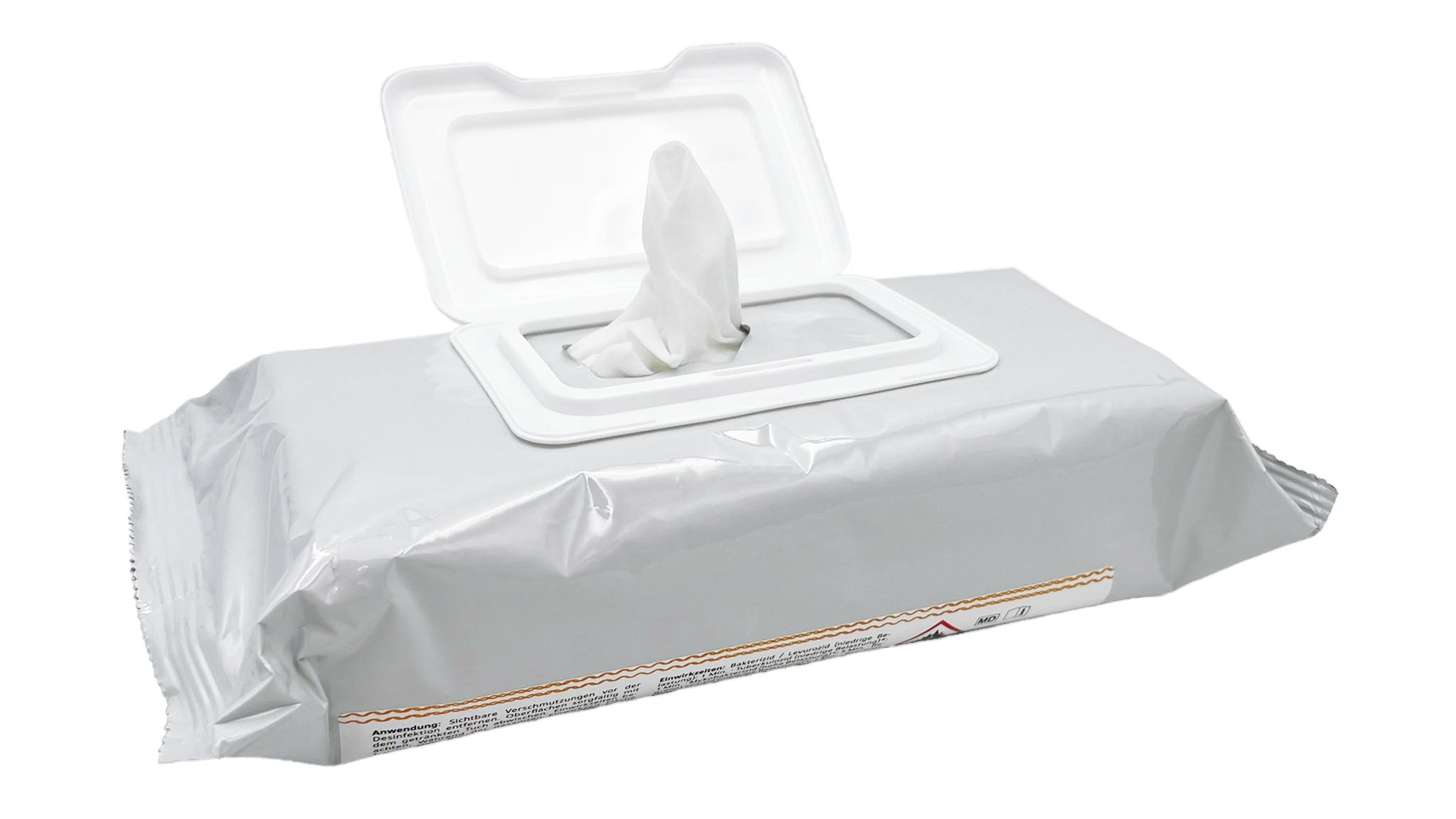 alkoholhaltige Desinfektionstücher für Flächen (80 Tücher je Flowpack)