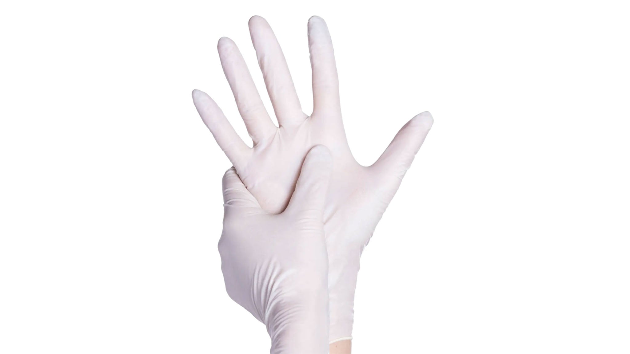 Latexhandschuhe, weiß, puderfrei, mitteldicke Ausführung, VE=10 Boxen à 100 Stück