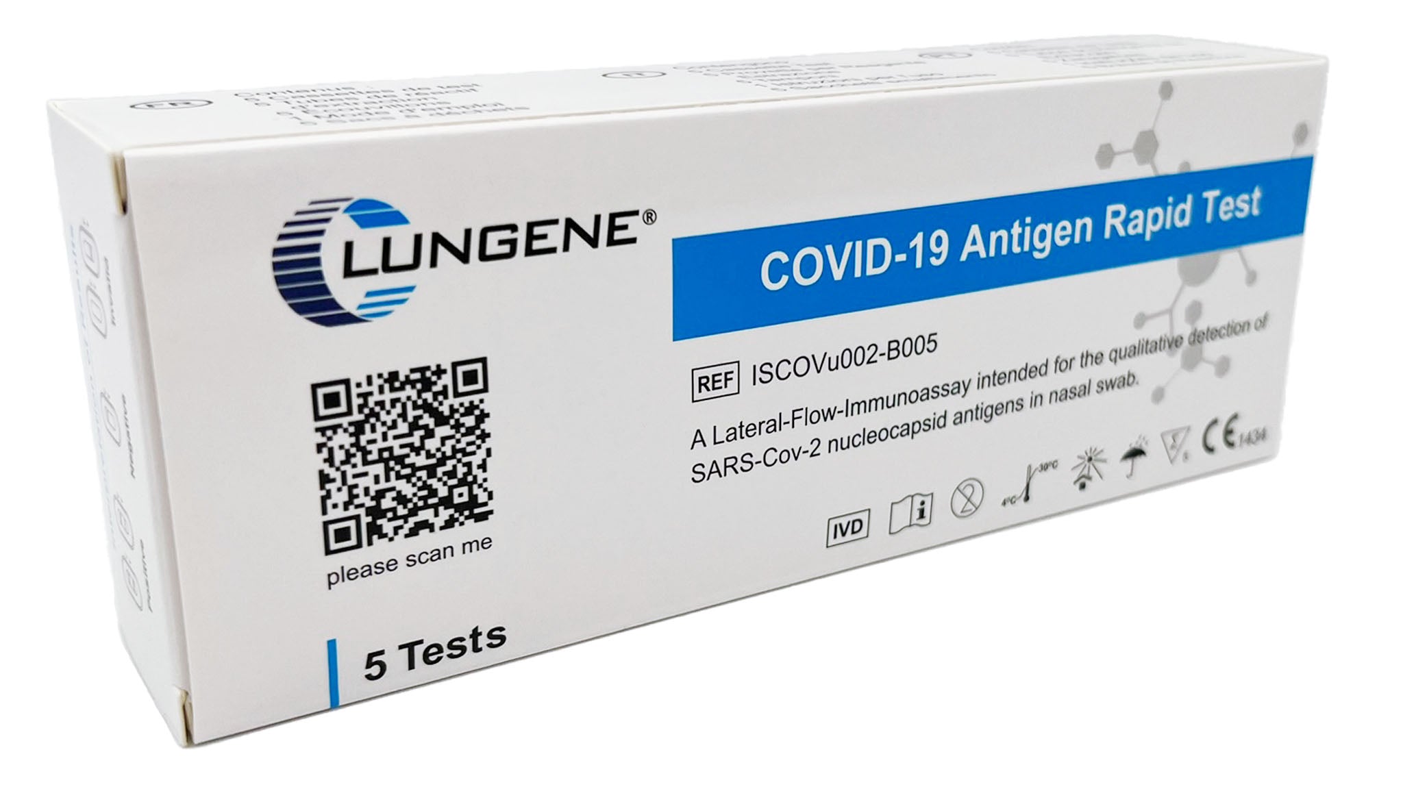 Clungene COVID-19 Selbst-/Laientest (5 Tests je Box)
