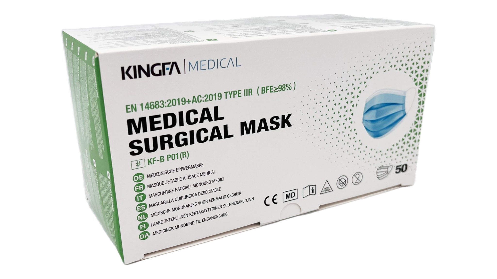 Kingfa medizinische/OP-Masken (50 Masken je Box)