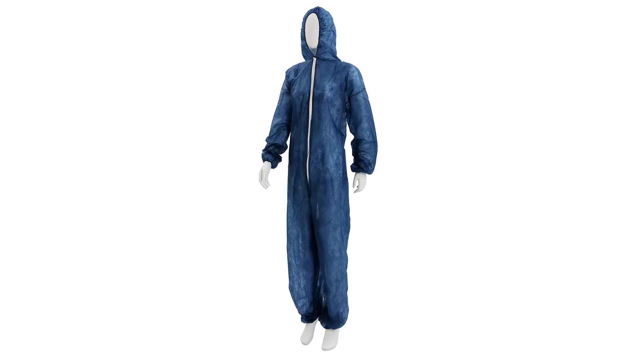 PP-Einweg Overall, blau, mit Kapuze  VE=50 Overalls