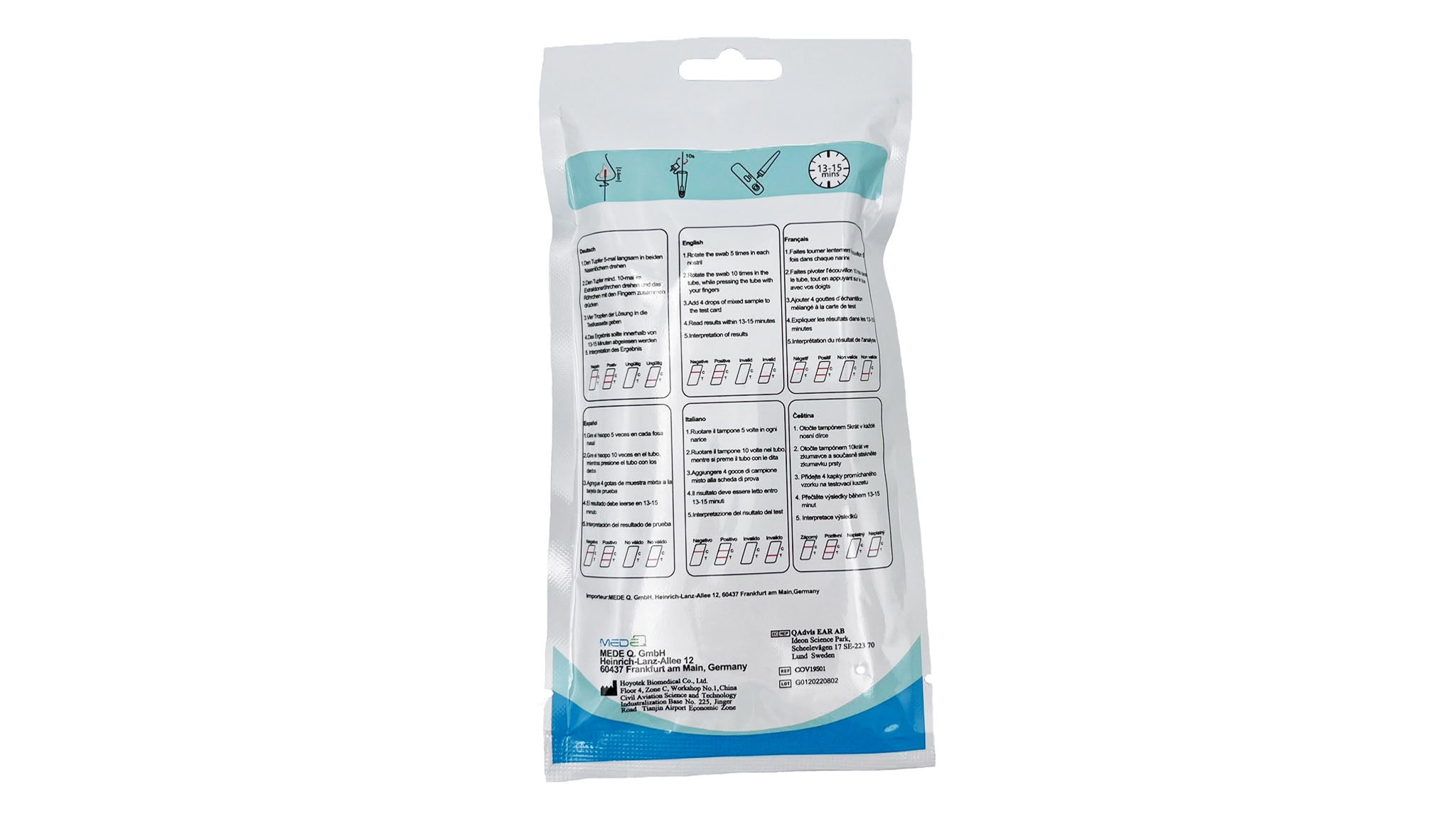 MEDE-Q COVID-19 Selbst-/Laientest einzeln verpackt