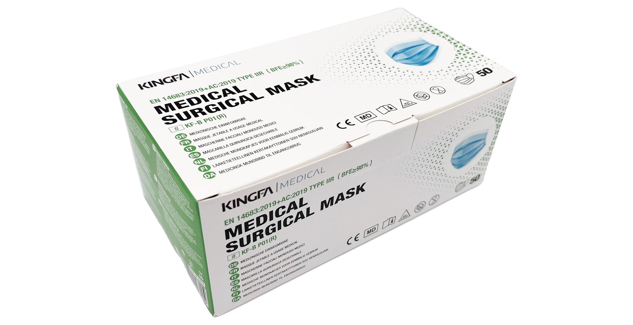 Kingfa medizinische/OP-Masken (50 Masken je Box)