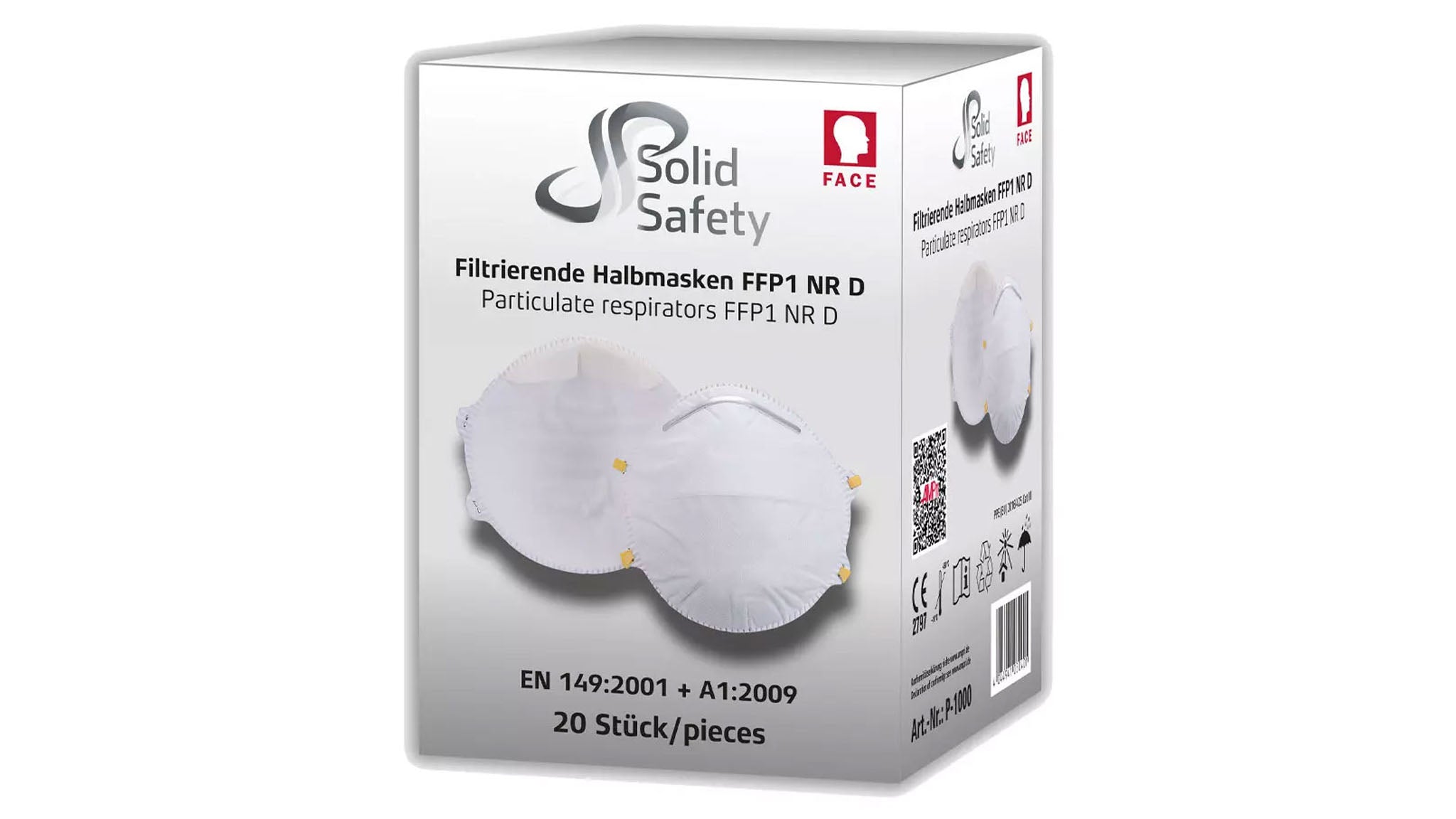 Solid Safety, FFP1 Maske, weiß  VE=20 Masken