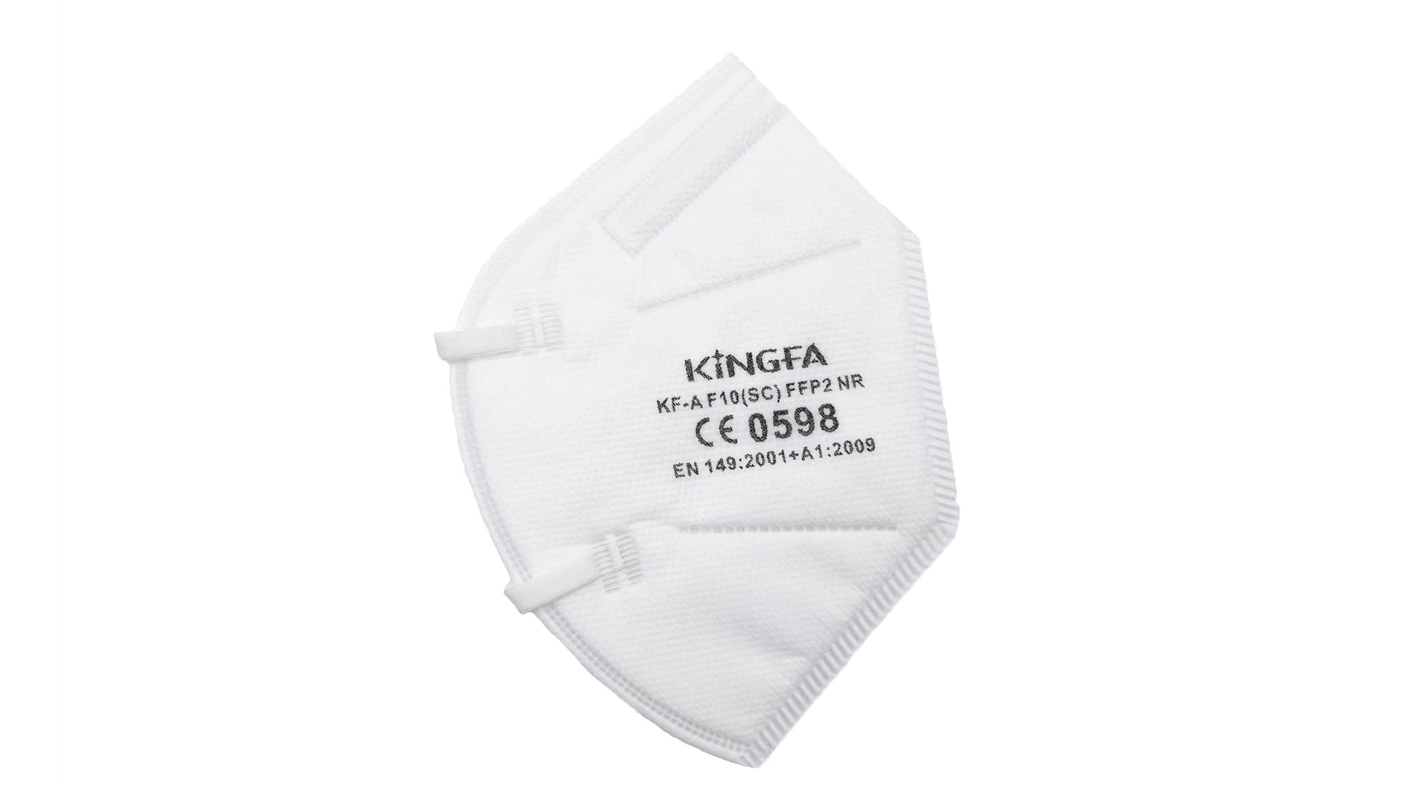 Kingfa FFP2 Masken einzeln eingeschweißt (6 Masken je Box) - weiß/schwarz