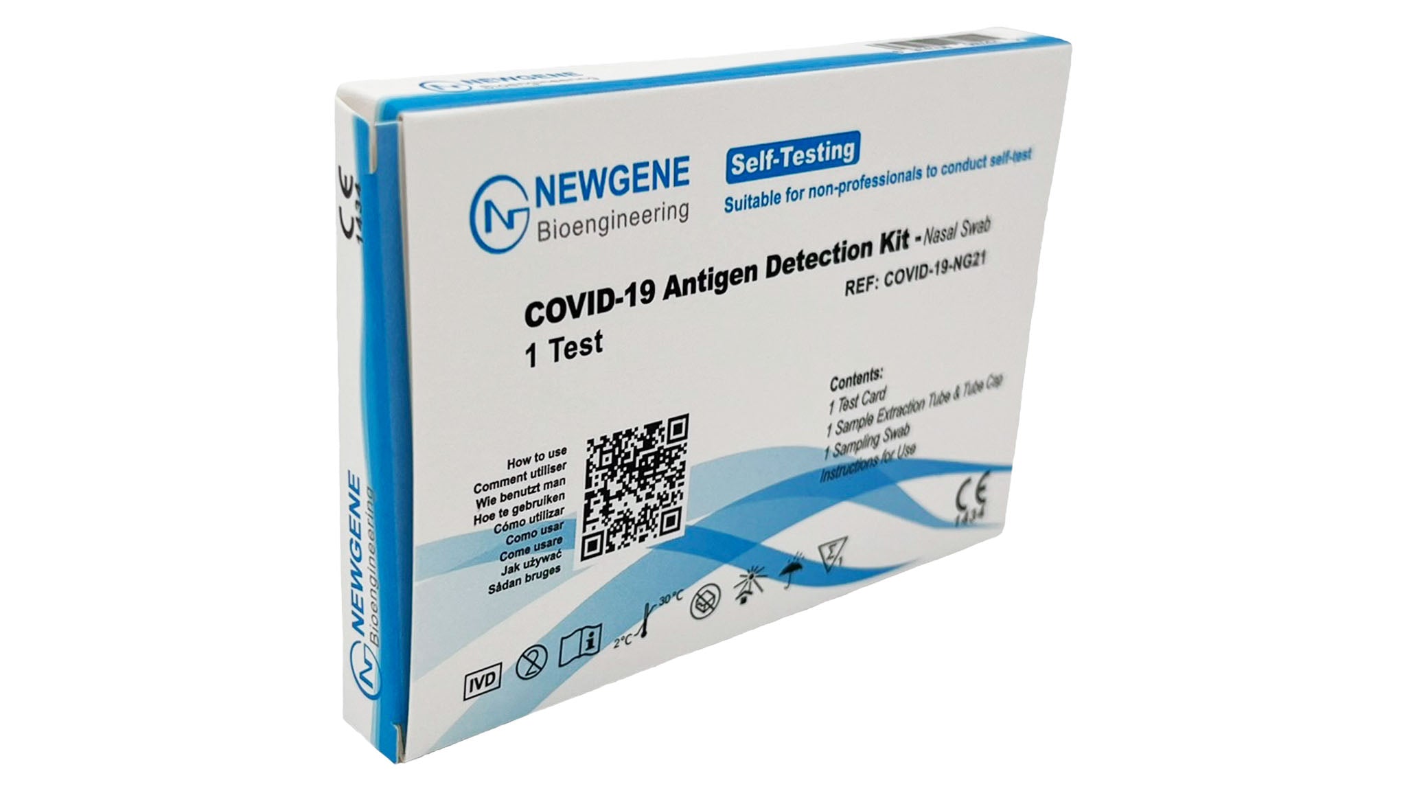NEWGENE 1er Covid-19 Selbsttest einzeln verpackt im Hardpack
