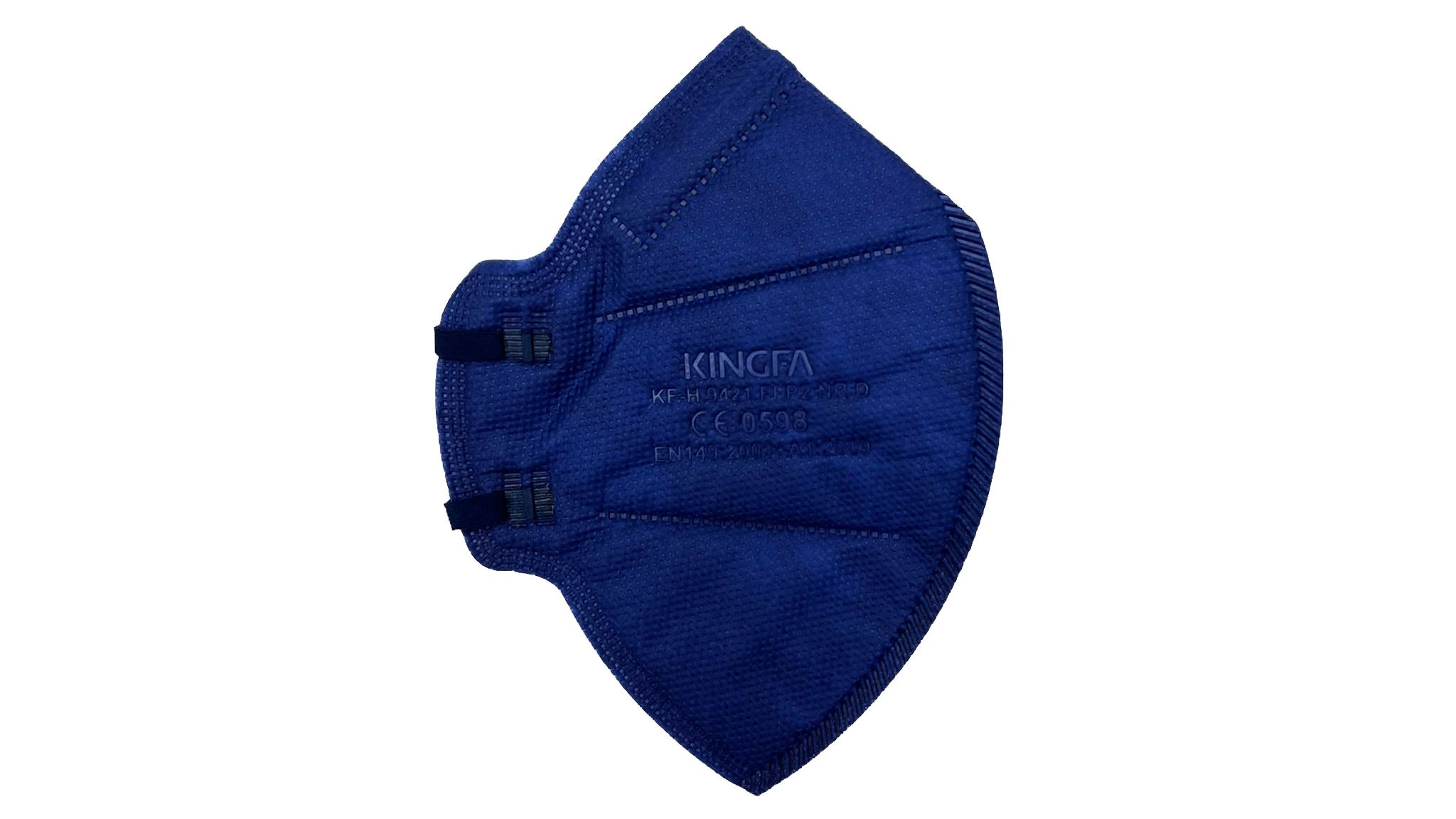 Kingfa FFP2 Masken einzeln eingeschweißt (10 Masken je Box) - blau/schwarz